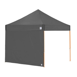 E-Z UP 10' Halfwall, Straight Leg, Steel Gray