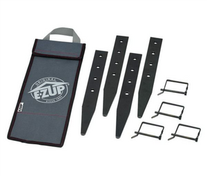 E-Z UP Heavy Duty Canopy Stakes, Set of 4, Steel Gray
