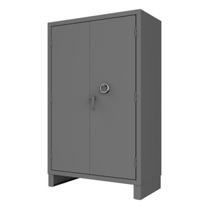 DURHAM Access Control Cabinet, 12 Gauge, 4 Adjustable Shelves, 48 x 24 x 78