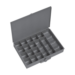 DURHAM Small Steel Compartment Box, 17 Openings