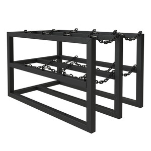 DURHAM Gas Cylinder Rack for 8 Vertical Cylinders