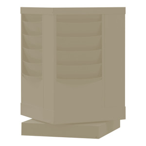 DURHAM Rotary Lit Rack, 20 Openings, Tan