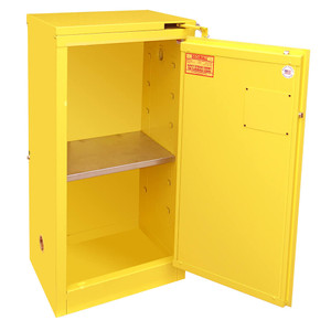SECURALL 16 Gal. Self-Close, Self-Latch Safe-T-Door, Flammable Cabinet, Yellow SECURALL 16 Gal. Self-Close, Self-Latch Safe-T-Door, Flammable Cabinet, Yellow