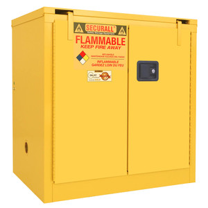 SECURALL 30 Gal. Self-Close, Self-Latch Safe-T-Door, Flammable Cabinet, Yellow SECURALL 30 Gal. Self-Close, Self-Latch Safe-T-Door, Flammable Cabinet, Yellow