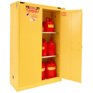 SECURALL 45 Gal. Self-Close, Self-Latch Safe-T-Door, Flammable Cabinet, Yellow SECURALL 45 Gal. Self-Close, Self-Latch Safe-T-Door, Flammable Cabinet, Yellow
