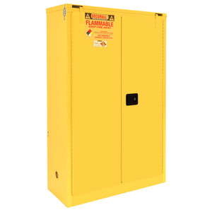 SECURALL 60 Gal. Self-Close, Self-Latch Safe-T-Door, Flammable Paint/Ink Cabinet, Yellow