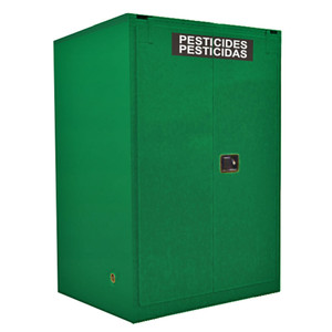 SECURALL 1 Drum, 60 Gal. Self-Close, Self-Latch Safe-T-Door, Pesticide Cabinet, Green SECURALL 1 Drum, 60 Gal. Self-Close, Self-Latch Safe-T-Door, Pesticide Cabinet, Green
