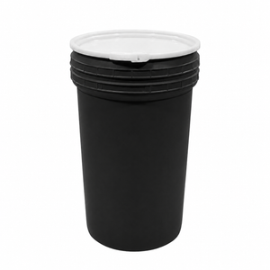 ENPAC 55-Gallon Nestable Drum, Lab Pack with Plastic Lever-Lock, Black