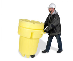 ULTRATECH 95-Gallon Wheeled Ultra-Overpack Salvage Drum®, Yellow