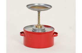 EAGLE 1 Quart Galvanized Steel Plunger Dispensing Can, Dasher Screen, Red - P701