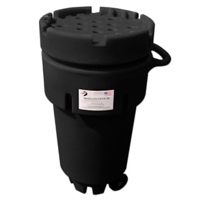 ENPAC 50-Gallon Wheeled Poly SpillPack Drum, Black (1259-BD)