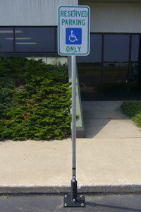 Innoplast 6' Sign Post System for Asphalt Installation