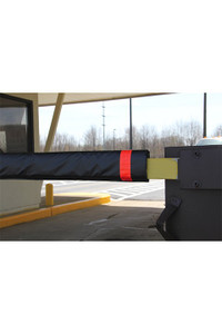 Innoplast 72" W Yellow Soft Padded Gate Arm Cover (fits standard 1"x4" gate arm stock) with Red Tape