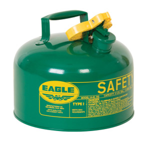EAGLE 2.5 Gallon Safety Can for Combustibles, Type I, Flame Arrester, Green - UI25SG