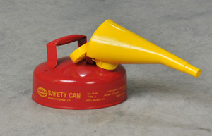 EAGLE 2 Quart Steel Safety Can for Flammables, Type I, Flame Arrester, Funnel, Red - UI4FS EAGLE 2 Quart Steel Safety Can for Flammables, Type I, Flame Arrester, Funnel, Red - UI4FS