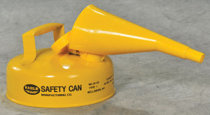 EAGLE 2 Quart Steel Safety Can for Diesel, Type I, Flame Arrester, Funnel, Yellow - UI4FSY