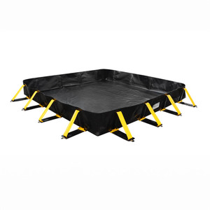 ENPAC Stinger Snap-Up Collapsible Spill Berm, Black - 4'x6'x8'
