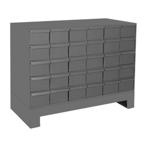 DURHAM 027-95, 30 drawer unit with base, gray