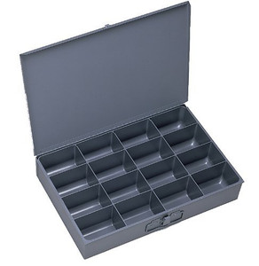 DURHAM Gray Steel Large Compartment Box - 16 Compartments