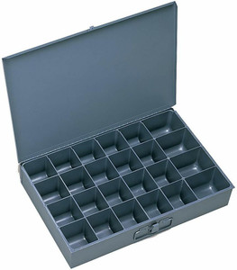 DURHAM Gray Steel Small Compartment Box - 24 Compartments