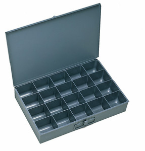 DURHAM Gray Steel Small Compartment Box - 20 Compartments