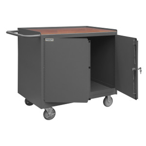 DURHAM 3112-TH-95, Mobile Bench Cabinet, hard board, 2 door