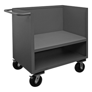 DURHAM 3SLT-2436-2K-95, 3 Sided Solid Truck, 2 shelves