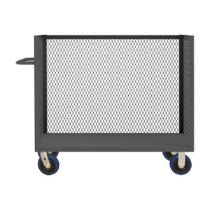 DURHAM 3ST-EX246045-8PU-95, 3 Sided Mesh Truck, 1 shelf