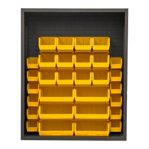 DURHAM 5006-30-95, Enclosed Shelving, 18X48, 30 yellow bins