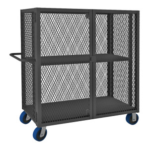 DURHAM HTL-3060-DD-1AS-6PU-95, Security Mesh Truck, 2 shelves