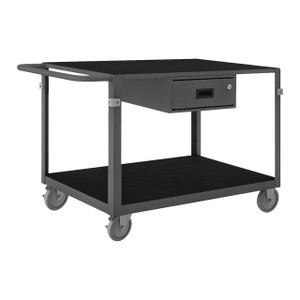 DURHAM IC24361DR5PU95, Instrument Cart, 2 shelves, 1 drawer