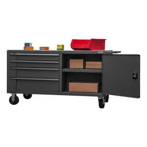 DURHAM MBC-3060-95, Mobile Double Sided Bench Cabinet