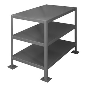 DURHAM MT183630-2K395, Medium Duty Machine Table, 3 shelves