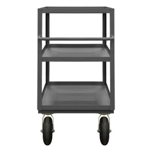 DURHAM RICNM-243645-3-ALU-95, Rolling Instrument Cart, 3 shelves