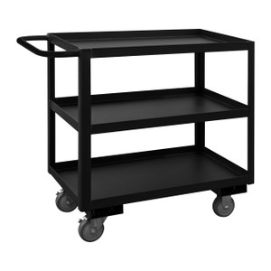 DURHAM RSC-183033-3-4PU-08T, Stock cart, 3 shelf, black