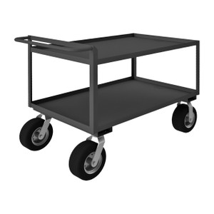 DURHAM RSCR304838ALU10SPN95, Stock cart, 2 shelf, raised handle