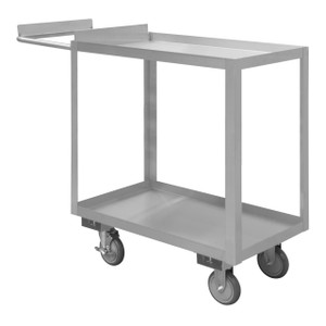 DURHAM SOPC1618302ALU5PU, Stainless Order Picking Cart, 2 shelves DURHAM SOPC1618302ALU5PU, Stainless Order Picking Cart, 2 shelves