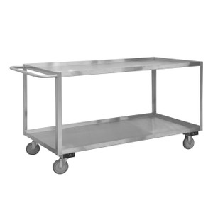 DURHAM SRSC1624362ALU5PUS, Stainless Steel Stock Cart, 2 shelves