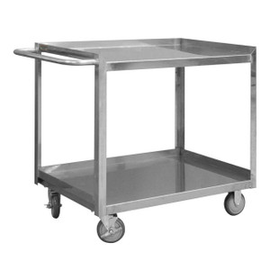 DURHAM SRSC1624482FLD5PU, Stainless Steel Stock Cart, 2 shelves