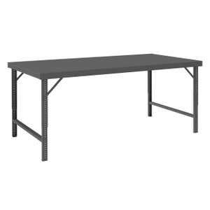 DURHAM WBF-4896-95, Folding Leg Workbench, steel top