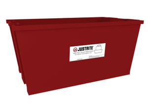 JUSTRITE 19.4 Gallon, Spill Basin for 40 or 60 Liter Carboys, Red, Plastic - 12957