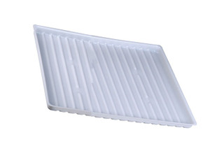 JUSTRITE 18.125" D x 20.125" L Plastic Tray for Shelf 29950 or 15 Gallon Under Fume Hood Safety Cabinet - 25993