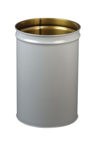 JUSTRITE 15 Gallon, Cease-Fire® Waste Receptacle, Safety Drum Can Only, Gray - 26005