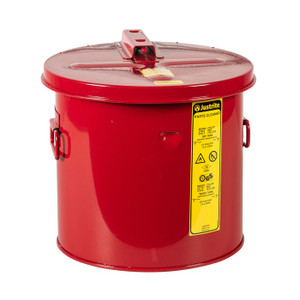 JUSTRITE 3.5 Gallon Dip Tank for Cleaning Parts, Manual Cover With Fusible Link, Steel, Red - 27603 JUSTRITE 3.5 Gallon Dip Tank for Cleaning Parts, Manual Cover With Fusible Link, Steel, Red - 27603