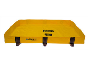 JUSTRITE 4' x 4' x 8", 79 Gallon Spill Capacity, Folding Spill Containment Berm, Rigid-Lock QuickBerm® Lite, Yellow - 28370 JUSTRITE 4' x 4' x 8", 79 Gallon Spill Capacity, Folding Spill Containment Berm, Rigid-Lock QuickBerm® Lite, Yellow - 28370