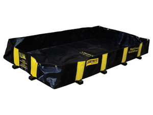 JUSTRITE 4' x 8' x 12", 235 Gallon Spill Capacity, Drive Over Berm, Rigid-Lock QuickBerm®, Black - 28514