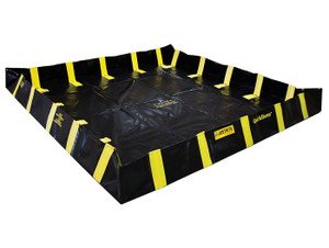 JUSTRITE 12' x 12' x 12", 1075 Gallon Spill Capacity, Spill Containment Berm with Inside Wall Supports, QuickBerm®, Black - 28544 JUSTRITE 12' x 12' x 12", 1075 Gallon Spill Capacity, Spill Containment Berm with Inside Wall Supports, QuickBerm®, Black - 28544