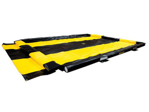 JUSTRITE 10' x 11' x 4", 250 Gallon, Drive-Through Washdown Spill Containment Berm, QuickBerm® - 28576