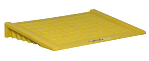 JUSTRITE Ramp for 2 Drum and larger EcoPolyBlend Accumulation Center, polyethylene, Yellow - #28650