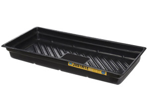 JUSTRITE 38"W x 26"D x 5.5"H, 20 Gallon Spill Capacity, Spill Tray for Indoor/Outdoor Use, EcoPolyBlend™, Black - 28716 JUSTRITE 38"W x 26"D x 5.5"H, 20 Gallon Spill Capacity, Spill Tray for Indoor/Outdoor Use, EcoPolyBlend™, Black - 28716